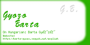 gyozo barta business card
